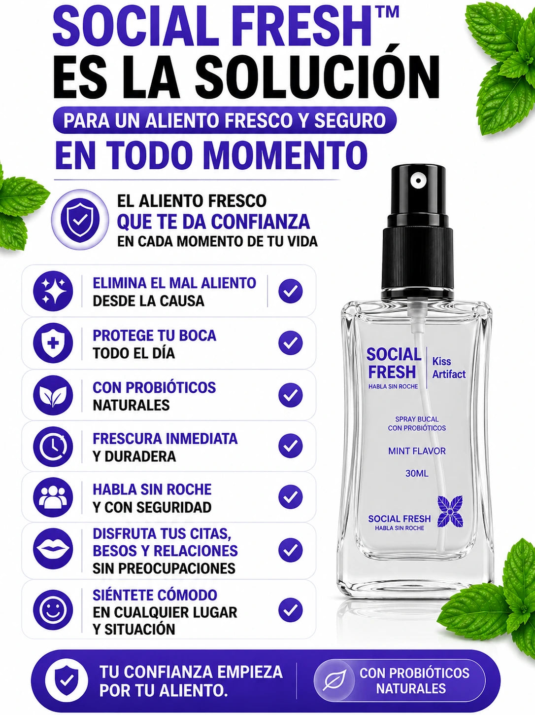 SPRAY CON PROBIOTICOS PARA LA BOCA 30 ml